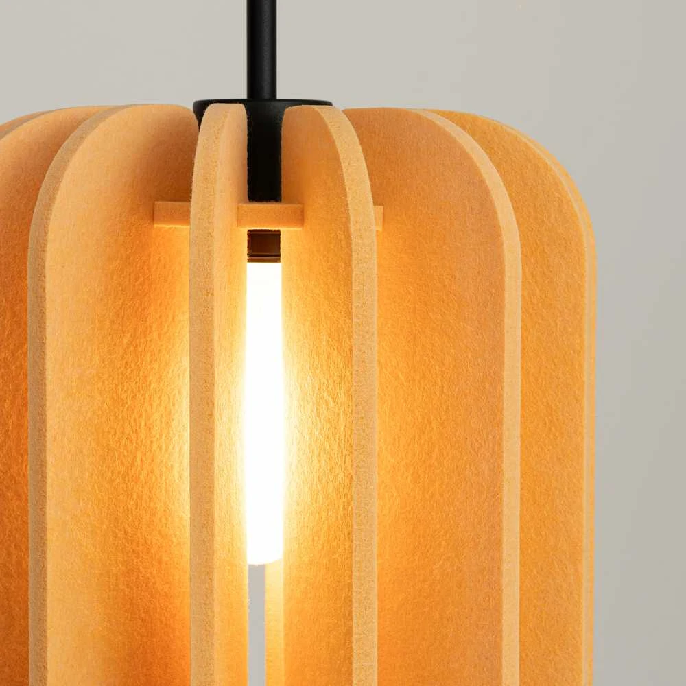 Sollux Lighting MULA pakabinamas šviestuvas, 27 cm, veltinio gaubtas, juodas rėmas, modernus dizainas