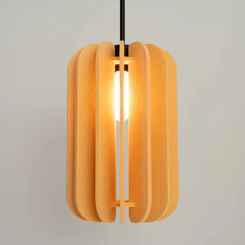 Sollux Lighting MULA pakabinamas šviestuvas, 27 cm, veltinio gaubtas, juodas rėmas, modernus dizainas