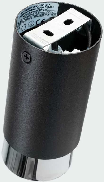 Sollux Lighting Lubinis šviestuvas NERO 12,5 juodas/chromas