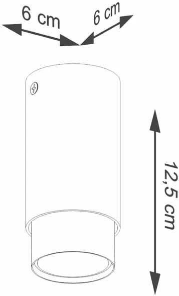 Sollux Lighting Lubinis šviestuvas NERO 12,5 juodas/chromas