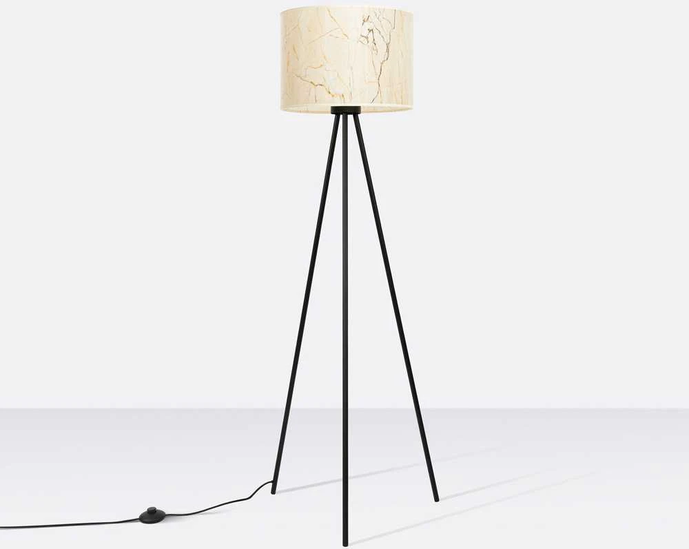Sollux Lighting NEVIA pakabinamas šviestuvas, juodas rėmas, smėlio spalvos, marmurinis gaubtas, 40 cm