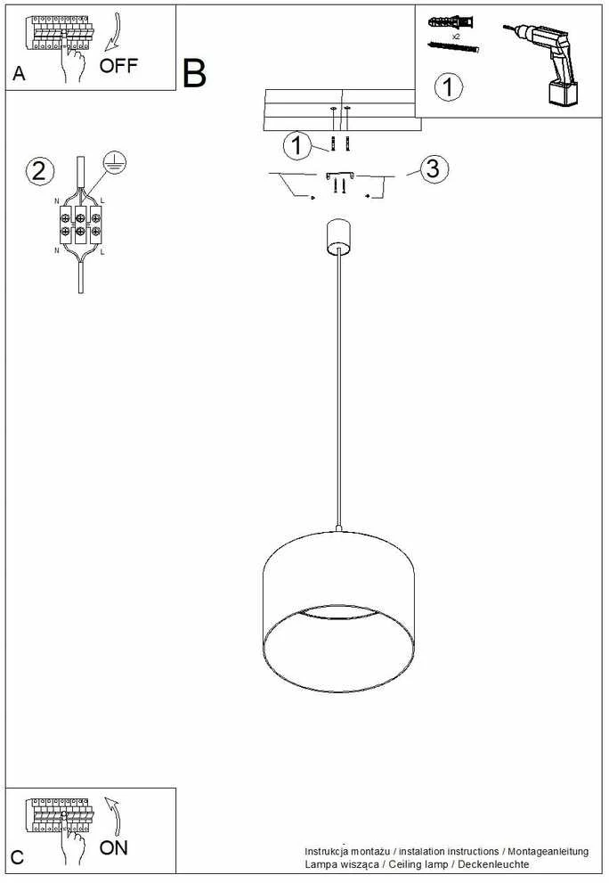 Sollux Lighting NEVIA pakabinamas šviestuvas, smėlio spalvos, marmuras, audinio gaubtas, 40x137 cm, juodo rėmo