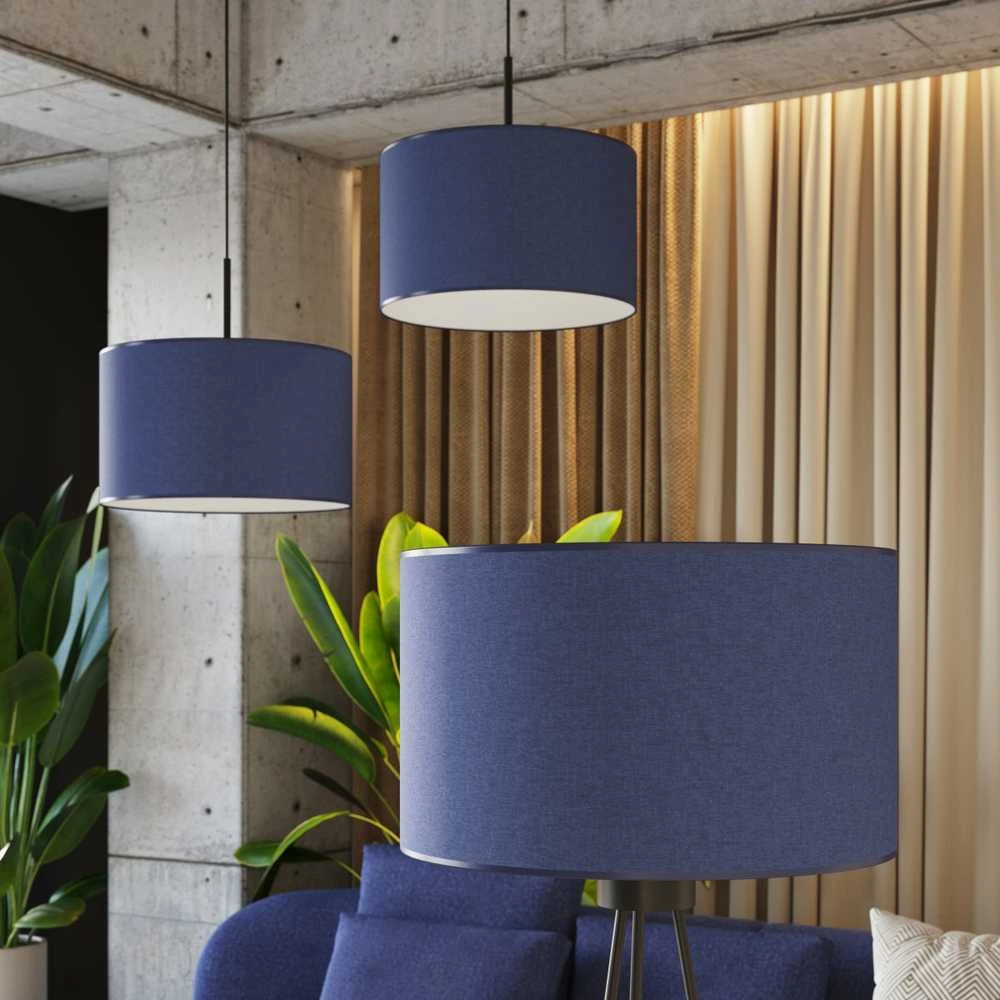Sollux Lighting NEVIA pakabinamas šviestuvas, tamsiai mėlynas, vandeniui atsparus audinio gaubtas, 40 cm