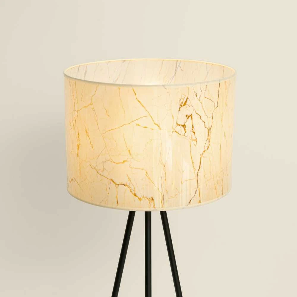 Sollux Lighting NEVIA pakabinamas šviestuvas, juodas rėmas, smėlio spalvos, marmurinis gaubtas, 40 cm
