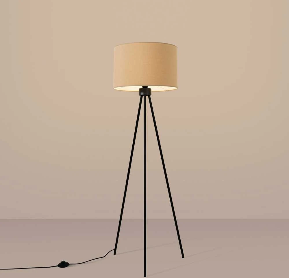 Sollux Lighting NEVIA pakabinamas šviestuvas su cilindriniu audinio gaubtu, pilkai pilkos spalvos, 40 cm