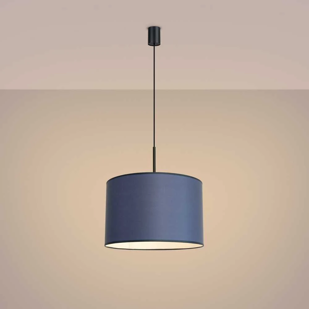 Sollux Lighting NEVIA pakabinamas šviestuvas, tamsiai mėlynas, vandeniui atsparus audinio gaubtas, 40 cm