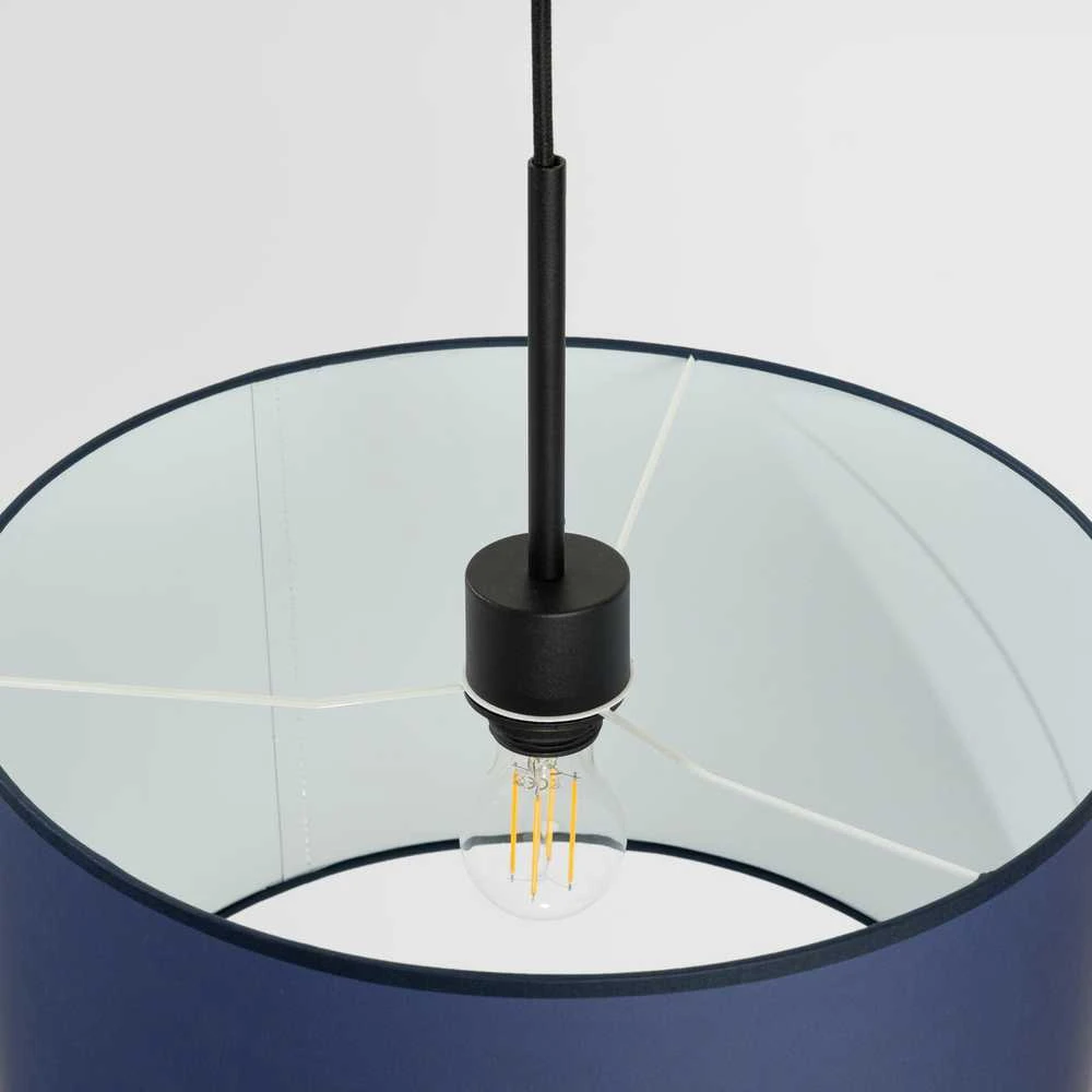 Sollux Lighting NEVIA pakabinamas šviestuvas, tamsiai mėlynas, vandeniui atsparus audinio gaubtas, 40 cm