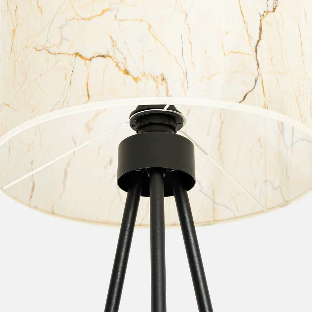 Sollux Lighting NEVIA pakabinamas šviestuvas, juodas rėmas, smėlio spalvos, marmurinis gaubtas, 40 cm