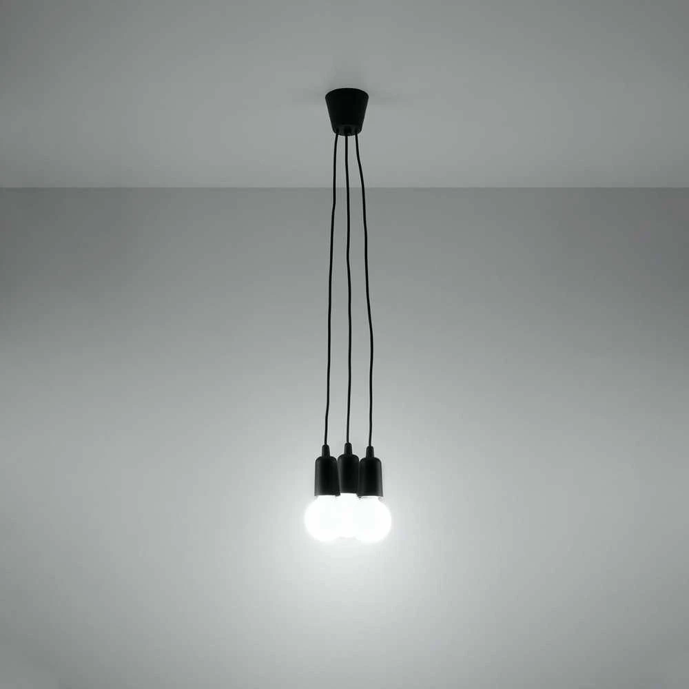 Sollux Lighting Pakabinamas šviestuvas DIEGO 3 juodas