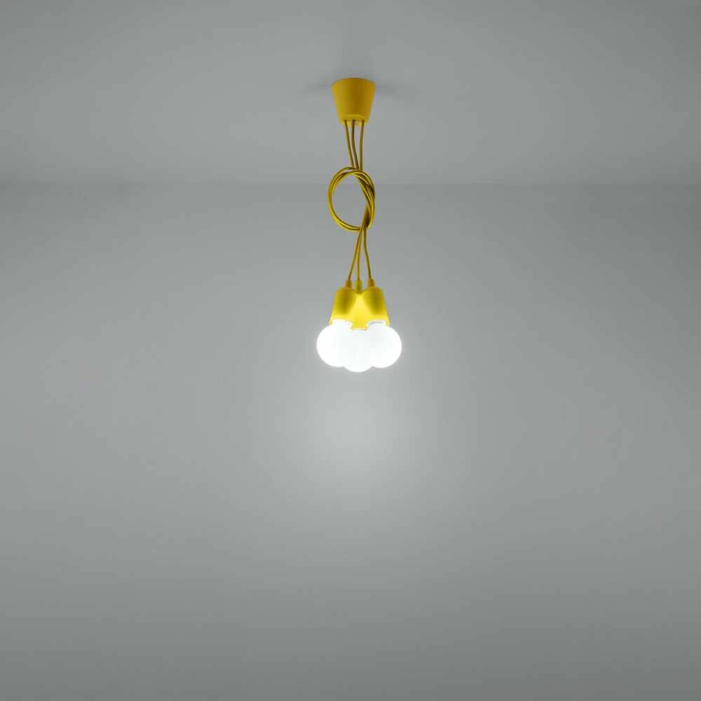 Sollux Lighting Pakabinamas šviestuvas DIEGO 3 geltonas