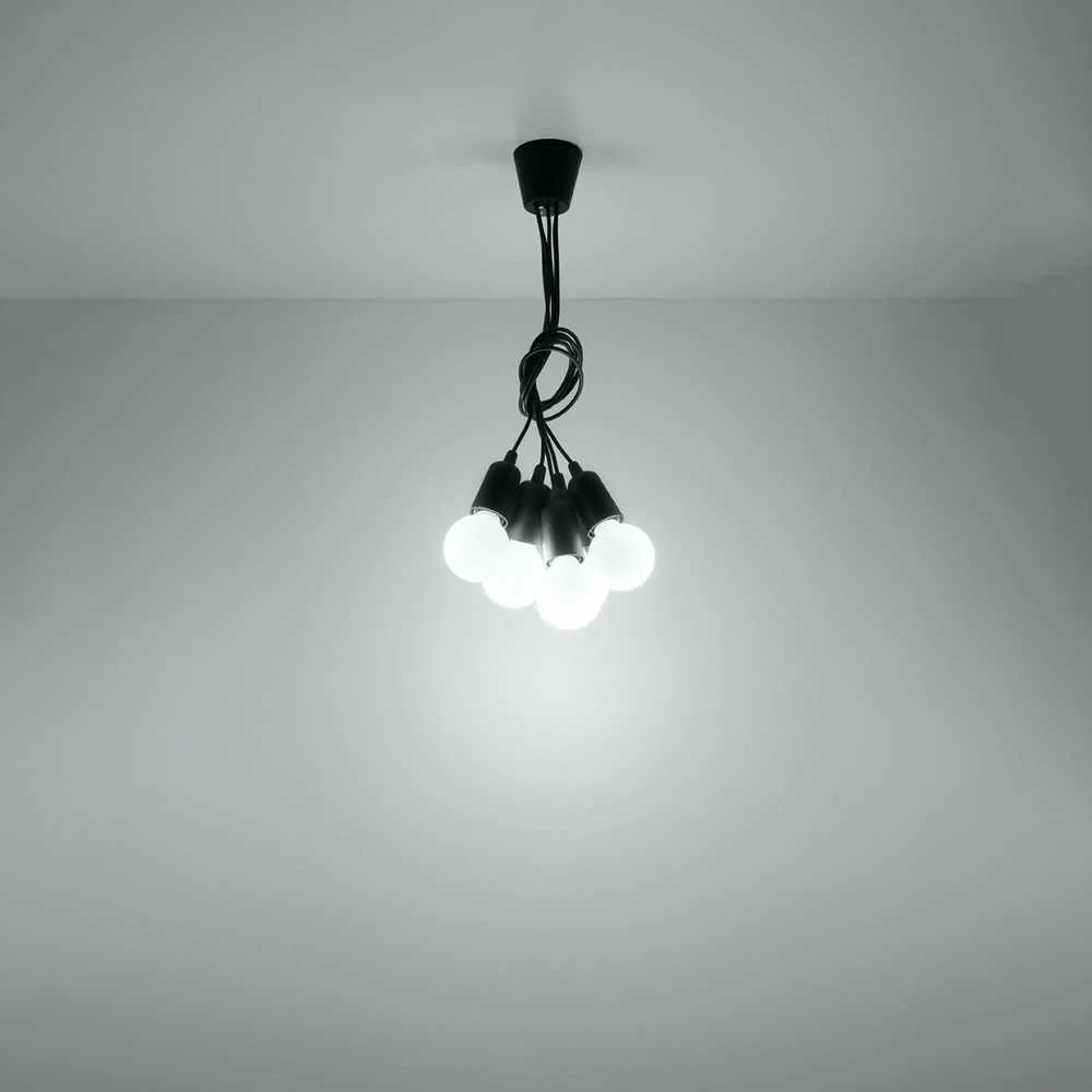 Sollux Lighting Pakabinamas šviestuvas DIEGO 5 juodas