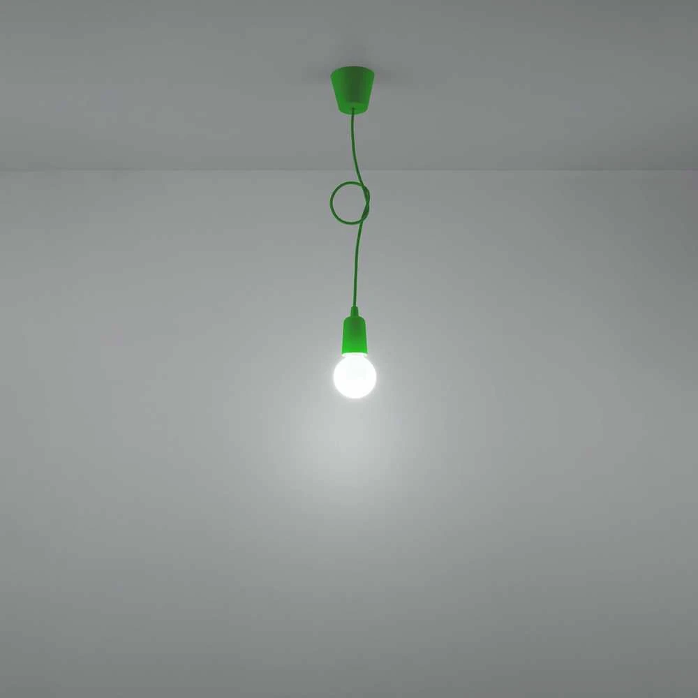 Sollux Lighting Pakabinamas šviestuvas DIEGO 1 žalias