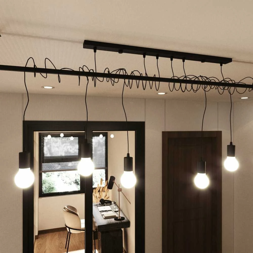 Pakabinamas šviestuvas Sollux Lighting Šviestuvas SALAMANCA 2 juodas