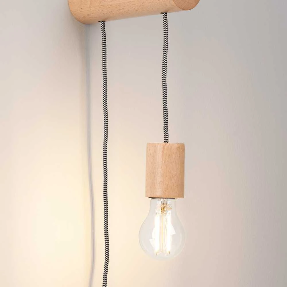 Sollux Lighting Sieninis šviestuvas NIMBI E27 su jungikliu