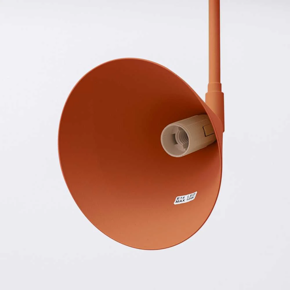 Sollux Lighting NOX Crimson sieninis šviestuvas, raudonos ochros spalvos, plienas, 14x61x30cm, E14 LED, max 10W
