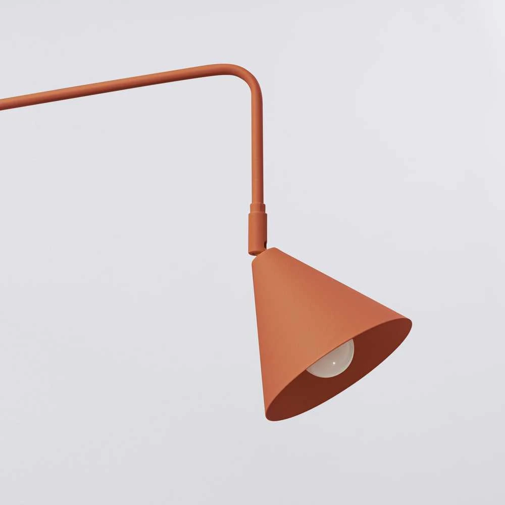 Sollux Lighting NOX Crimson sieninis šviestuvas, raudonos ochros spalvos, plienas, 14x61x30cm, E14 LED, max 10W