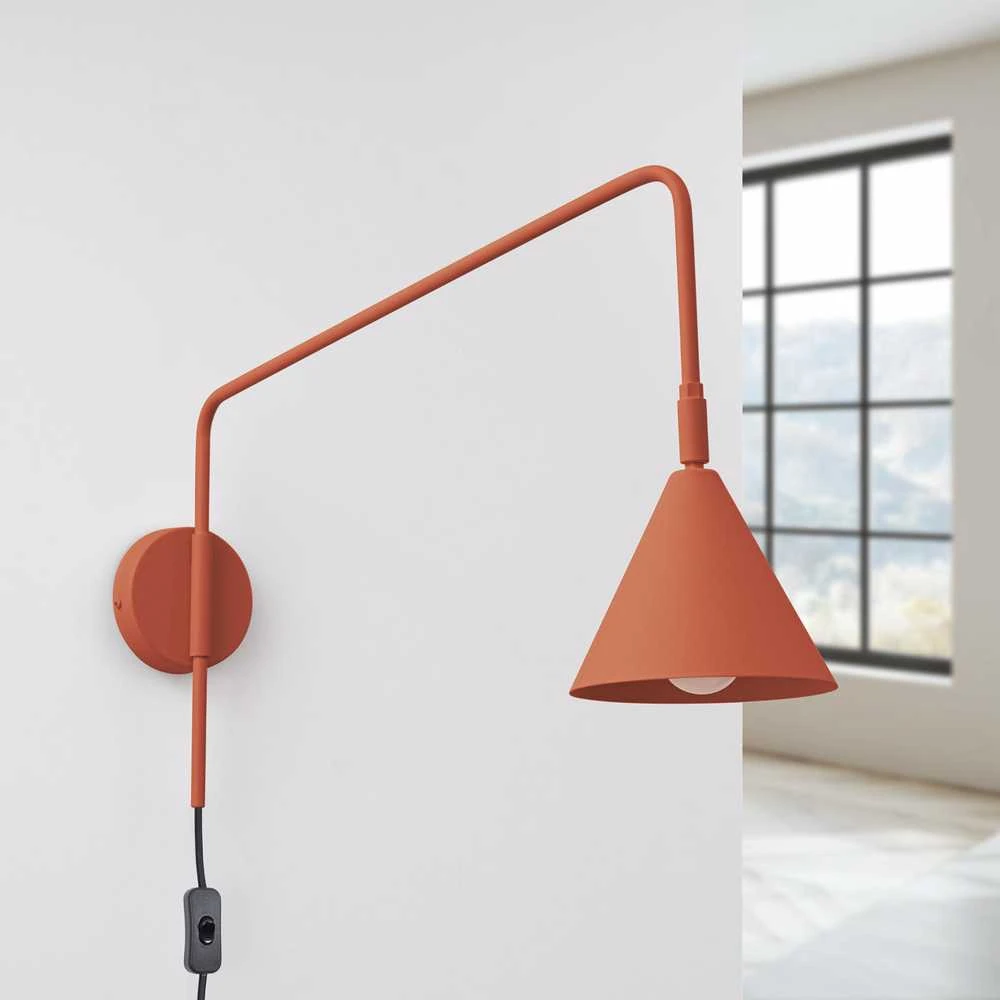 Sollux Lighting NOX Crimson sieninis šviestuvas, raudonos ochros spalvos, plienas, 14x61x30cm, E14 LED, max 10W