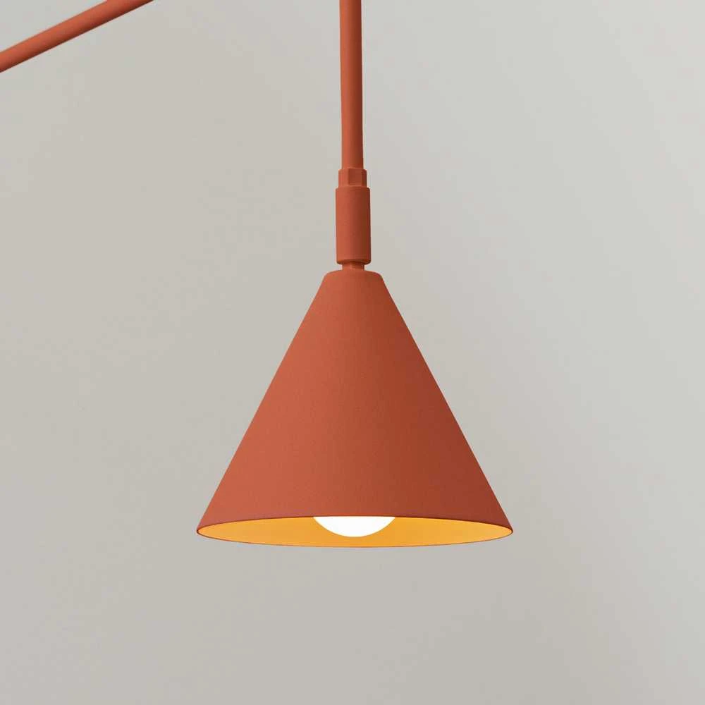 Sollux Lighting NOX Crimson sieninis šviestuvas, raudonos ochros spalvos, plienas, 14x61x30cm, E14 LED, max 10W