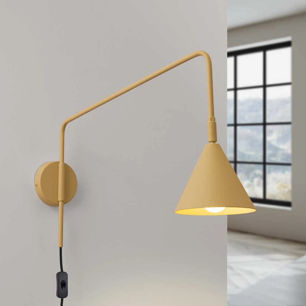 Sollux Lighting NOX sieninis šviestuvas, matinis aukso ir juodo plieno, E14, 10 W, LED, modernus dizainas