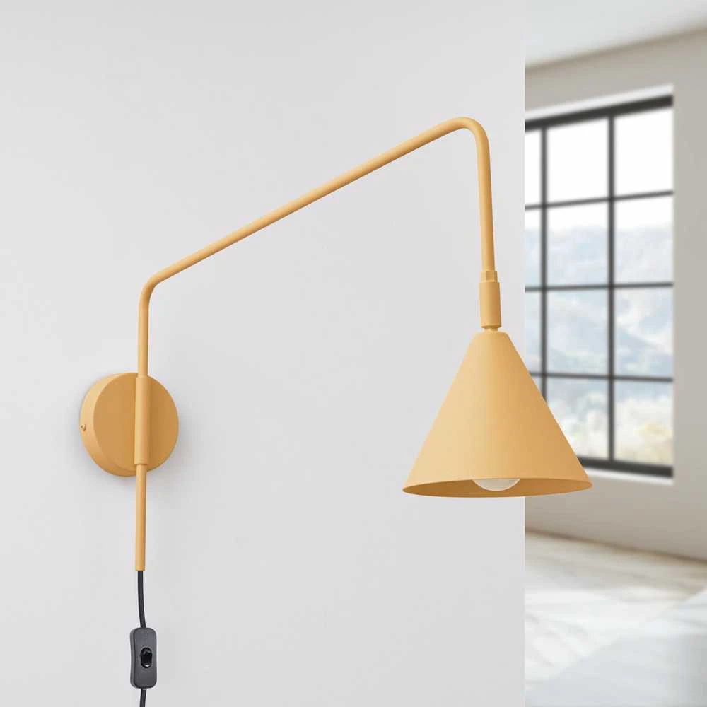 Sollux Lighting NOX sieninis šviestuvas, matinis aukso ir juodo plieno, E14, 10 W, LED, modernus dizainas