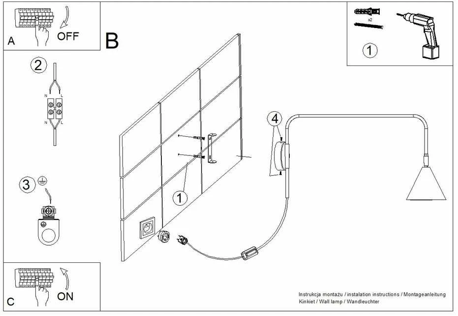 Sollux Lighting NOX sieninis šviestuvas, alyvuogių žalios spalvos, plienas, E14, LED, 10 W, modernus akcentinis šviestuvas