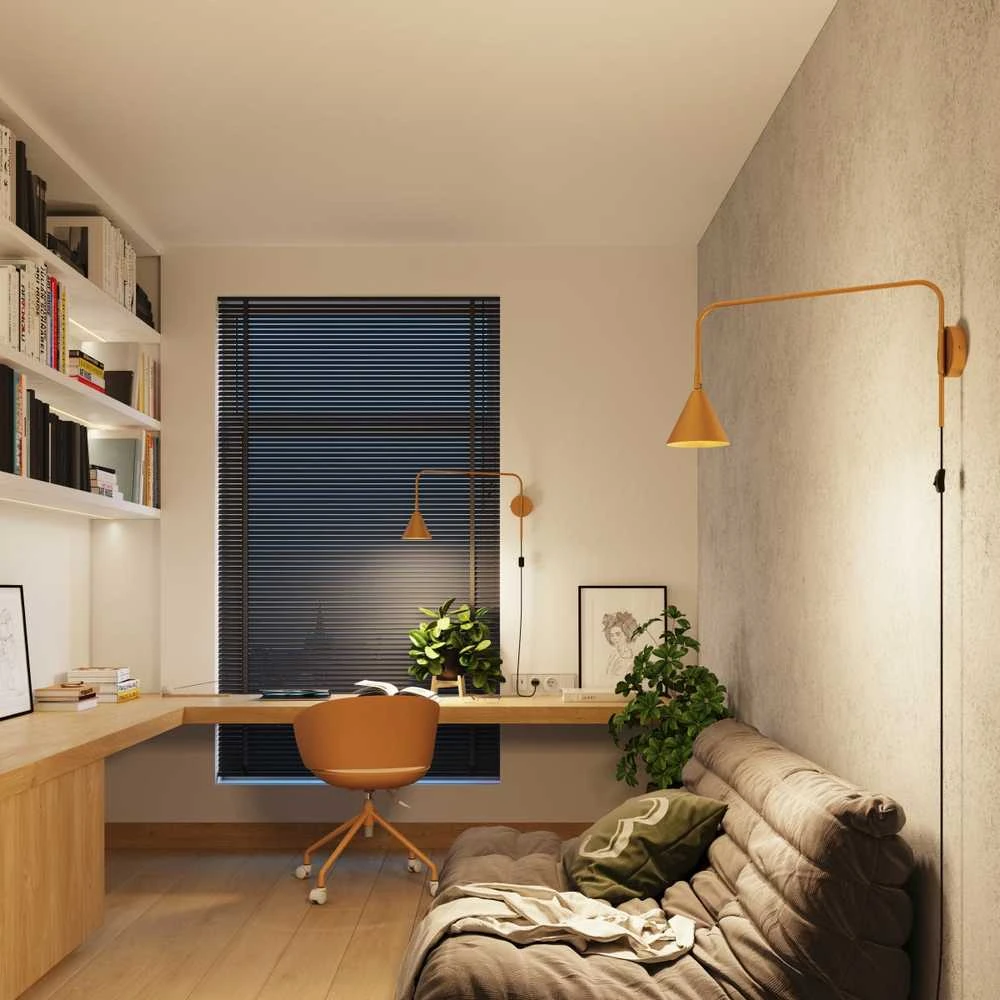 Sollux Lighting NOX sieninis šviestuvas, matinis aukso ir juodo plieno, E14, 10 W, LED, modernus dizainas