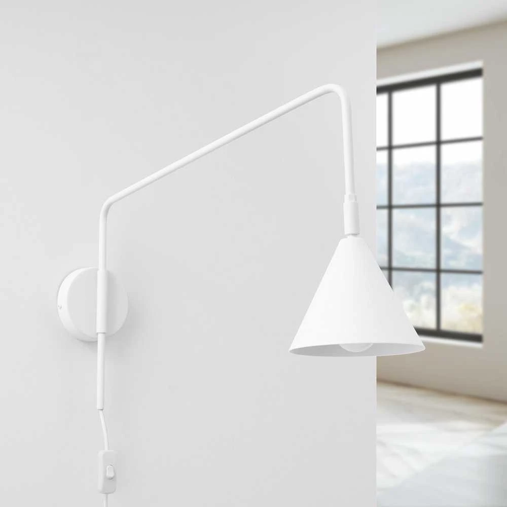 Sollux Lighting NOX sieninis šviestuvas, matinės baltos spalvos, plienas, E14, 10 W, LED, modernus dizainas