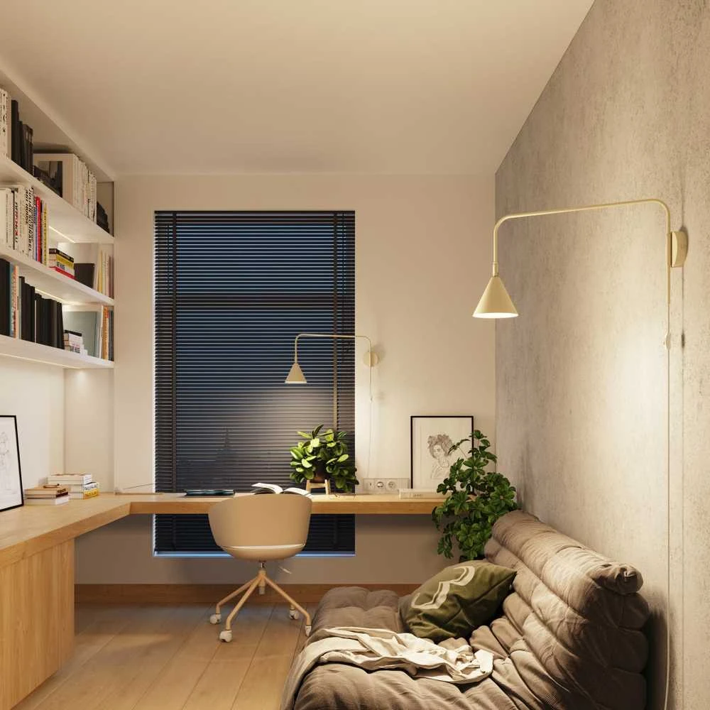 Sollux Lighting NOX sieninis šviestuvas, matinės smėlio spalvos, plienas, E14, 10 W, LED, modernus dizainas