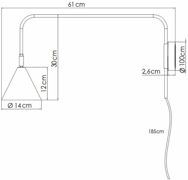 Sollux Lighting NOX sieninis šviestuvas, matinis aukso ir juodo plieno, E14, 10 W, LED, modernus dizainas