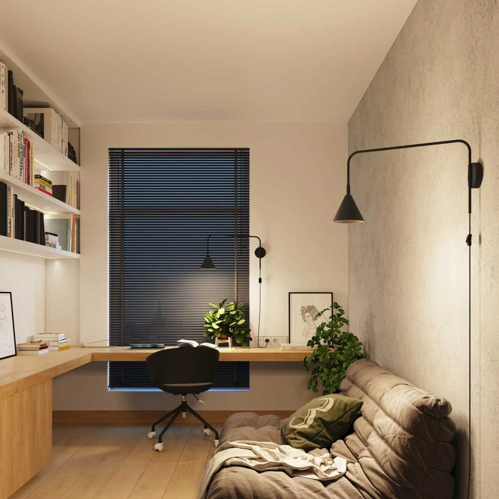 Sollux Lighting NOX sieninis šviestuvas, juodas plienas, E14 LED, 10 W, modernus geometrinis gaubtas