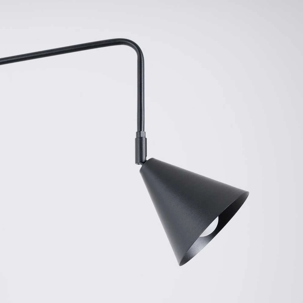 Sollux Lighting NOX sieninis šviestuvas, juodas plienas, E14 LED, 10 W, modernus geometrinis gaubtas