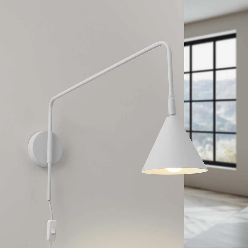 Sollux Lighting NOX sieninis šviestuvas, matinės baltos spalvos, plienas, E14, 10 W, LED, modernus dizainas