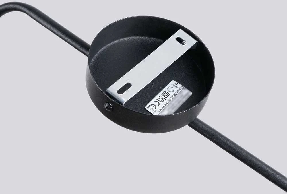 Sollux Lighting NOX sieninis šviestuvas, juodas plienas, E14 LED, 10 W, modernus geometrinis gaubtas