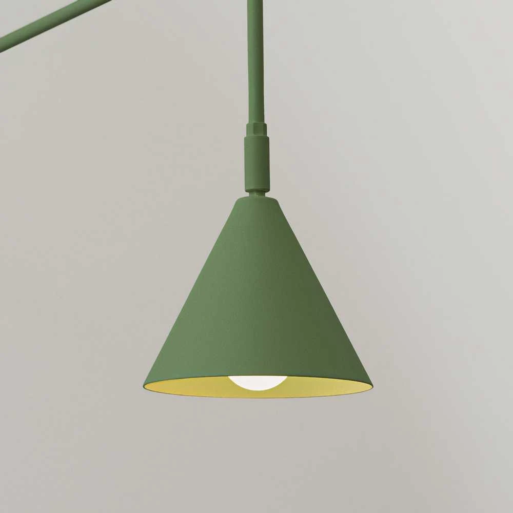 Sollux Lighting NOX sieninis šviestuvas, alyvuogių žalios spalvos, plienas, E14, LED, 10 W, modernus akcentinis šviestuvas
