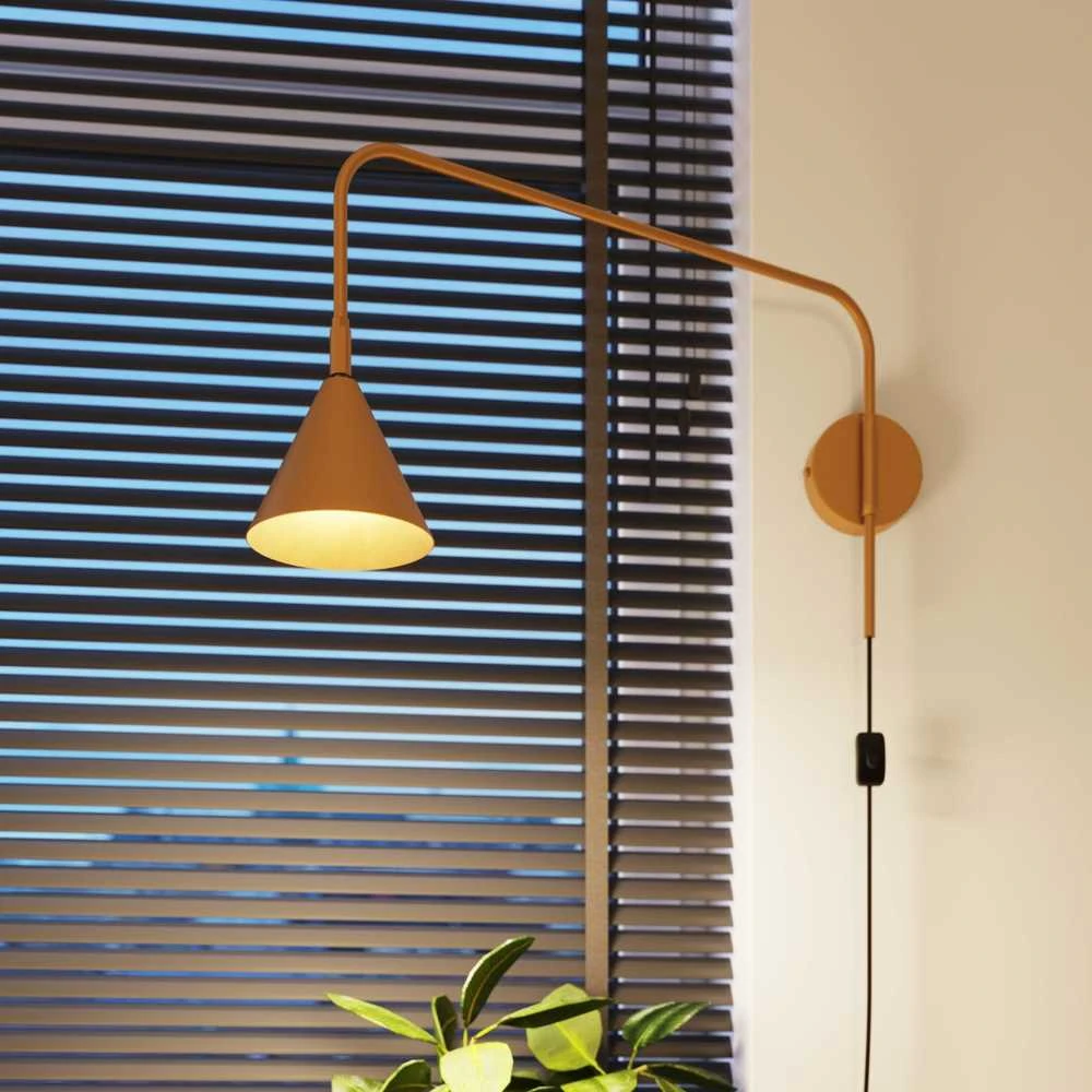Sollux Lighting NOX sieninis šviestuvas, matinis aukso ir juodo plieno, E14, 10 W, LED, modernus dizainas