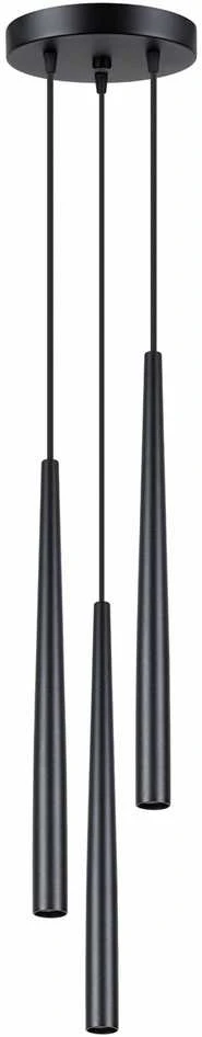Pakabinamas šviestuvas Sollux Lighting Pedantinė lempa BLISS 3P juoda