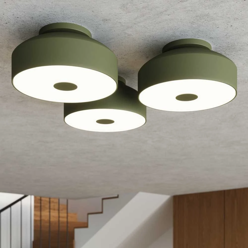 Sollux Lighting OMIQ Crimson lubinis šviestuvas 4x15W E27 LED alyvuogių žalios spalvos modernus apvalus
