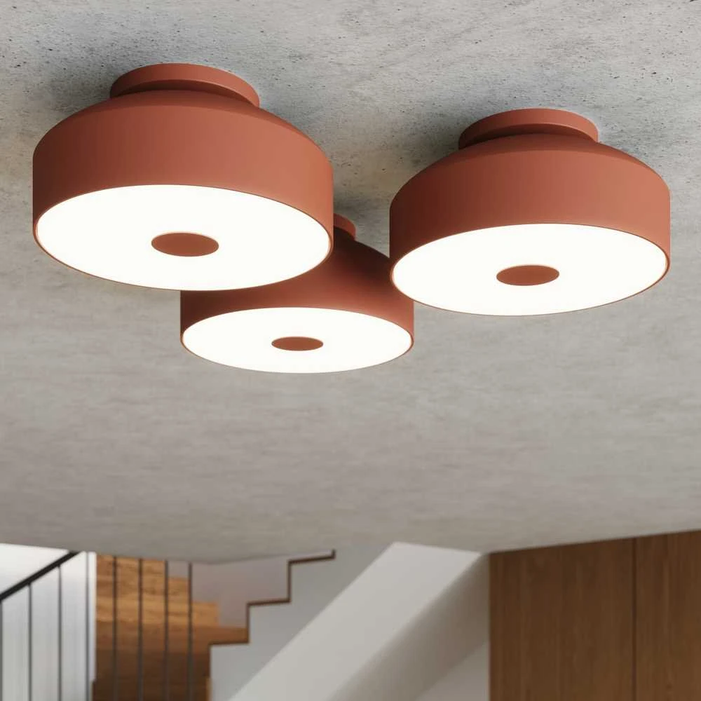 Sollux Lighting OMIQ Crimson lubinis šviestuvas, raudonas ochra, 4x15W, E27, modernus, apvalus, 30 cm