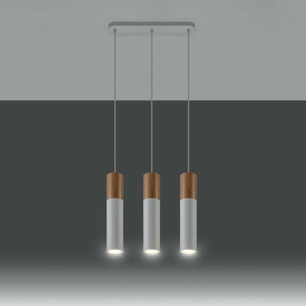 Sollux Lighting Sollux Pakabinamas šviestuvas PABLO 3 baltas