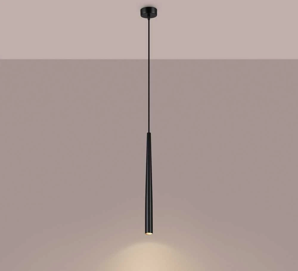 Pakabinamas šviestuvas Sollux Lighting Pedantinis šviestuvas BLISS 1 juodas