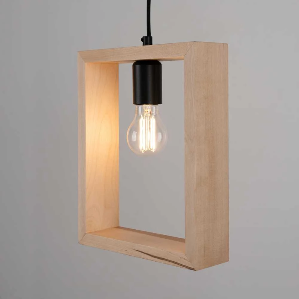 Sollux Lighting Pakabinamas šviestuvas ARIES iš natūralaus medžio