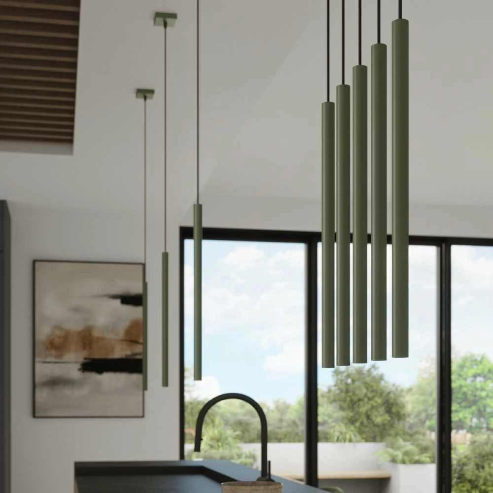 Sollux Lighting Pakabinamas šviestuvas PASTELO 1 alyvuogių žalia