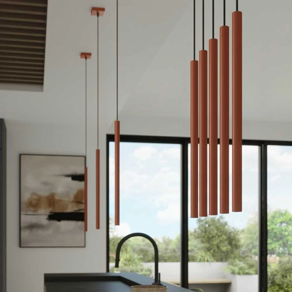 Sollux Lighting Sieninis šviestuvas PASTELO 2 raudona ochra