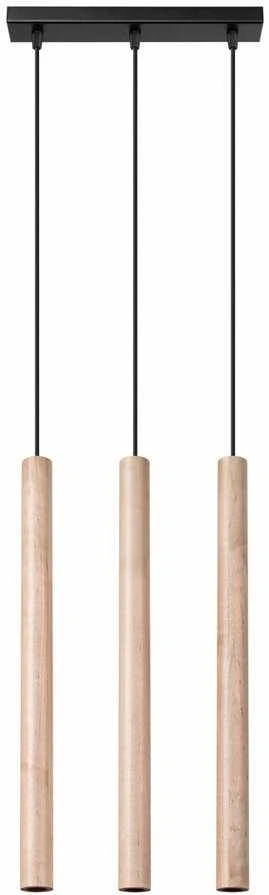 Sollux Lighting Pakabinamas šviestuvas PASTELO 3L medinis