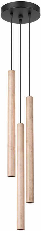 Sollux Lighting Pakabinamas šviestuvas PASTELO 3P medinis