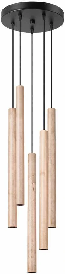 Sollux Lighting Pakabinamas šviestuvas PASTELO 5P medinis