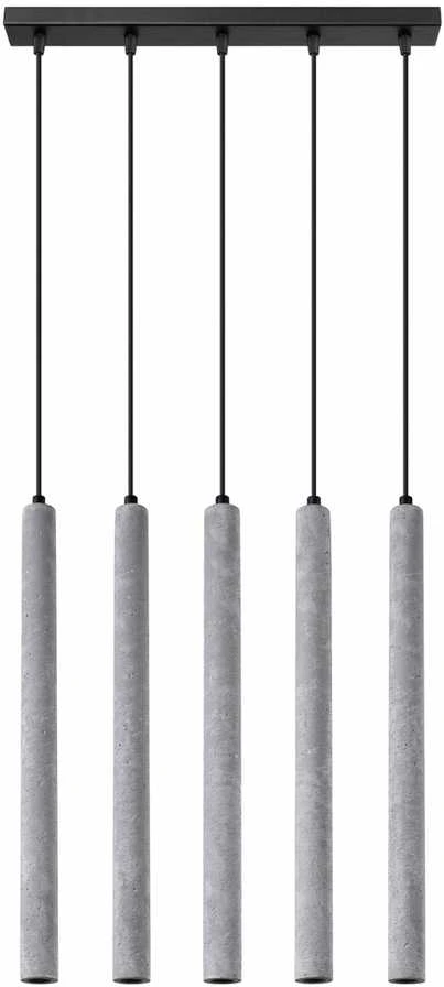 Sollux Lighting Pakabinamas šviestuvas PASTELO 5L betonas