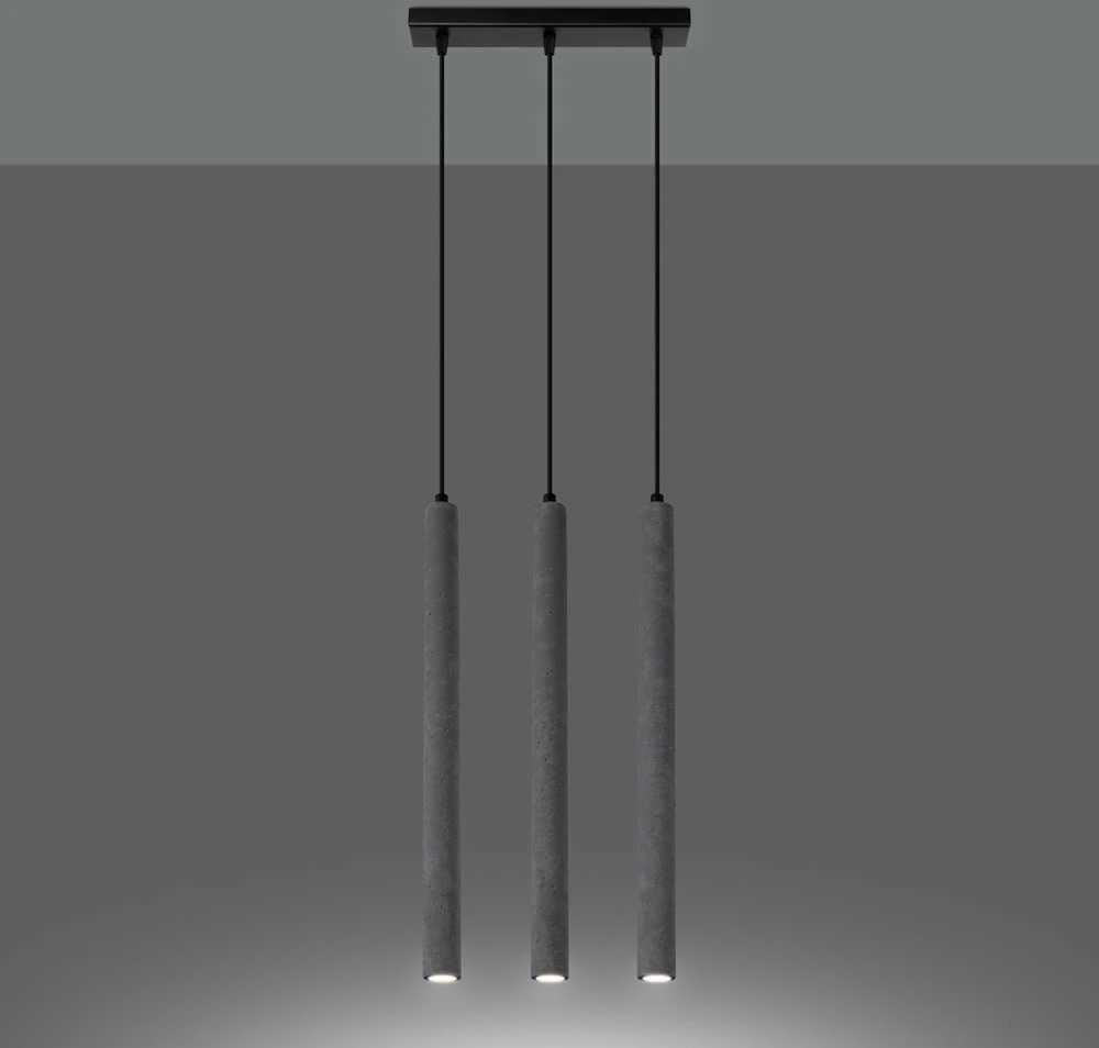 Sollux Lighting Pakabinamas šviestuvas PASTELO 3L betonas