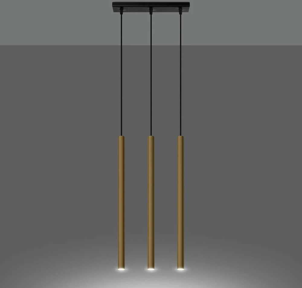 Sollux Lighting Pakabinamas šviestuvas PASTELO 3L poliruoto aukso