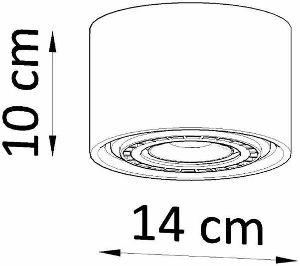 Lubinis šviestuvas Sollux Lighting Plafond BASIC 1 natūrali mediena